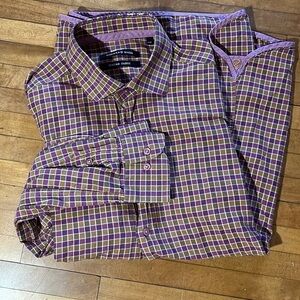 Hammer Made Button Down Shirt 100% Cotton Italian Fabric Men's 41/16